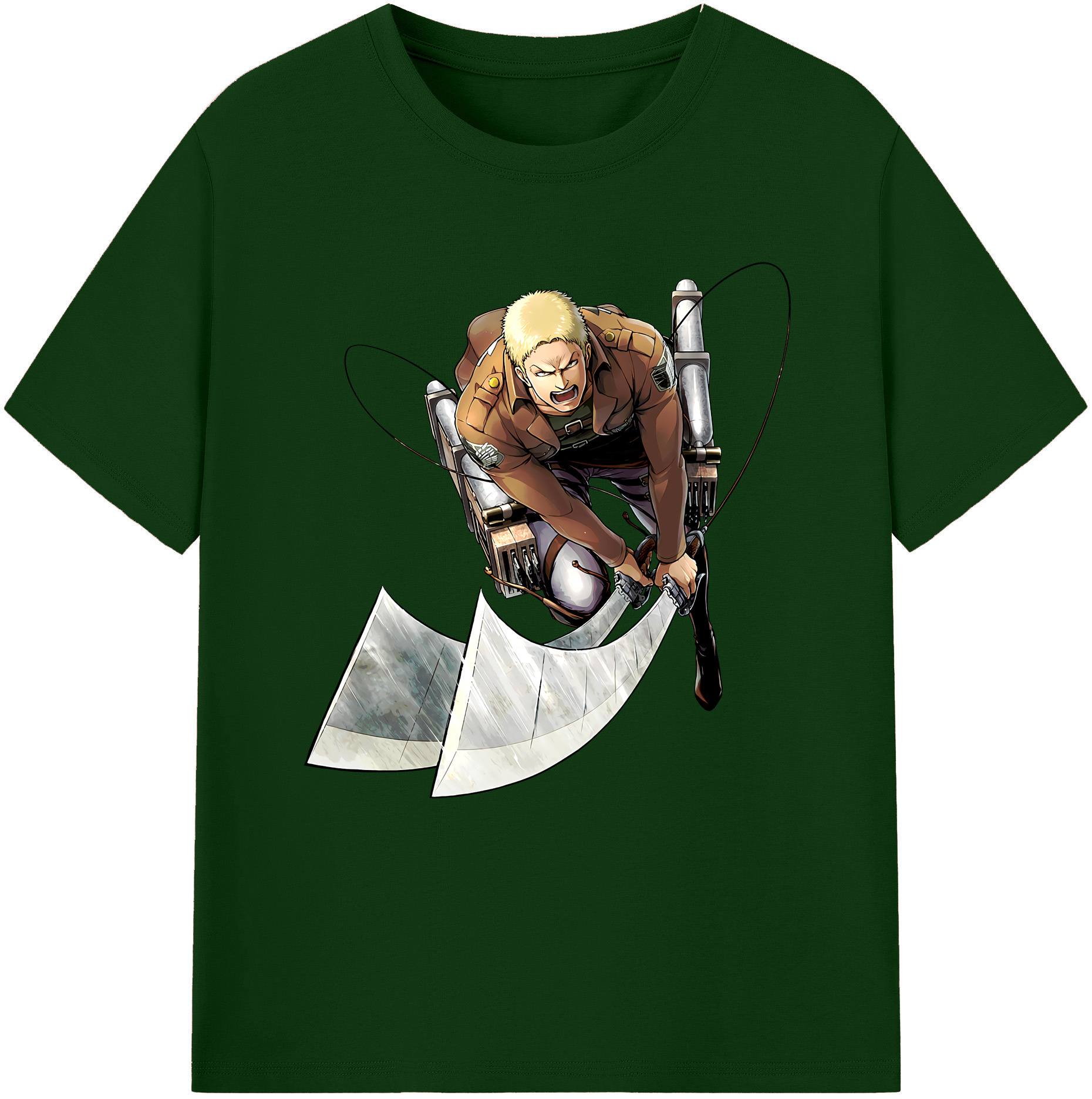 （画像用） 進撃の巨人 ライナー・ブラウン Attack on Titan Reiner Braun 綿100％半袖Tシャツ（フロントプリント）